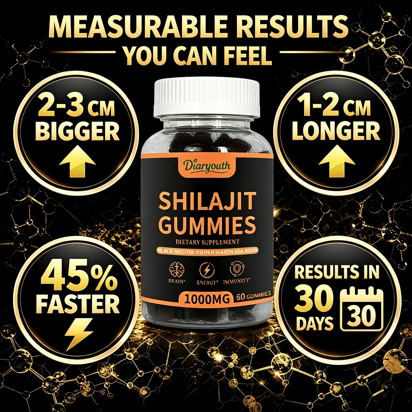 Himalayan Shilajit Male Vitality Gummies, 60 Count